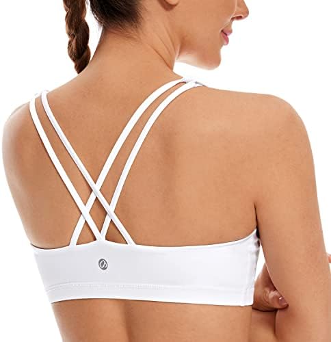 Wirefree Padded Strappy Yoga Bra: Maximum Support with Criss Cross Back