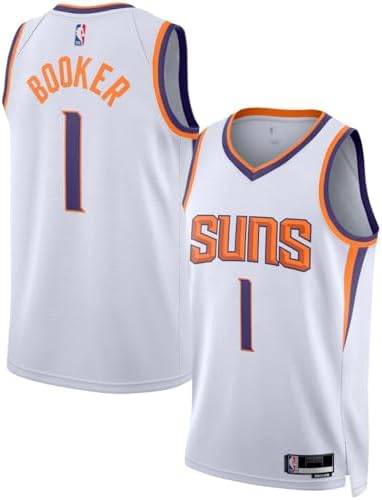 Devin Booker Phoenix Suns NBA Kids Youth 8-20 Association Edition White Swingman Jersey