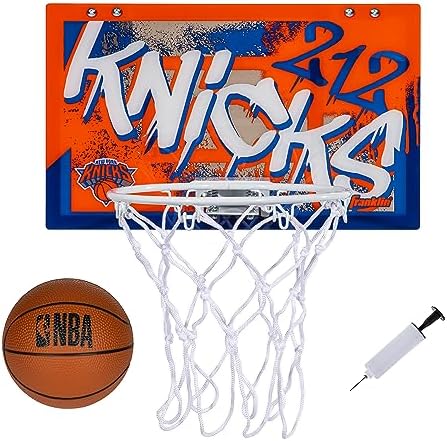 Franklin Sport NBA Over The Door Basketball Hoop - Kids Indoor Basketball Hoop with Mini Basketball - NBA Fan Shop Mini Hoop for Bedroom + Office