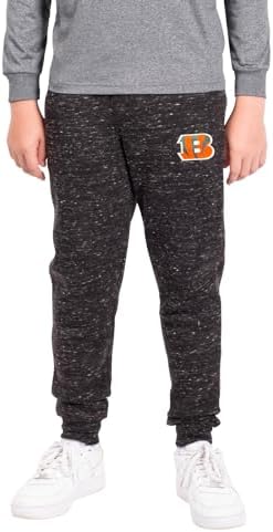 Ultra Game Boys' NFL Black Snow Fleece Jogger Sweatpants