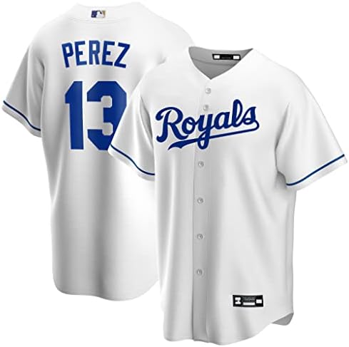 Salvador Perez Kansas City Royals MLB Boys Youth 8-20 White Home Cool Base Player Jersey