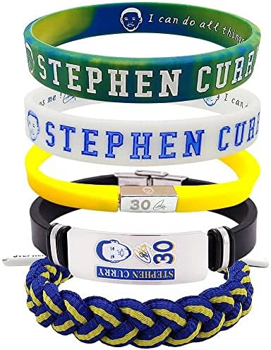 SC 5Psc Basketball Silicone Bracelet Sports Wristband，Fan Gifts