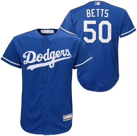 OuterStuff Mookie Betts Los Angeles Dodgers MLB Kids 4-7 Blue Alternate Player Jersey