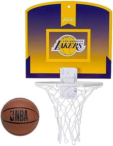 Franklin Sports NBA Mini Over the Door Basketball Hoop - Kids Indoor Mini Basketball Hoop with Basketball - NBA Fan Shop Mini Hoop for Bedroom + Office - Over the Door Mini Hoop Set