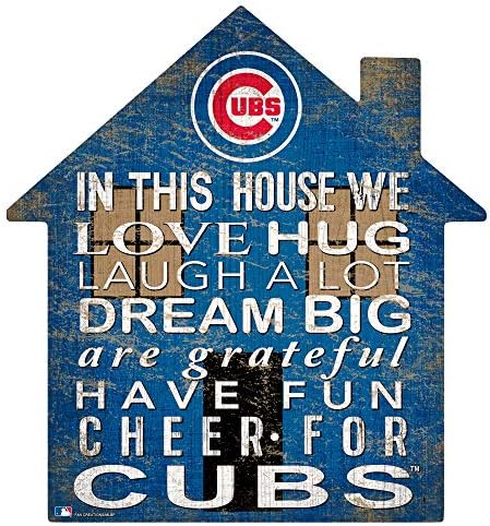 Fan Creations MLB Chicago Cubs Unisex Chicago Cubs House Sign, Team Color,Plastic, 12 inch