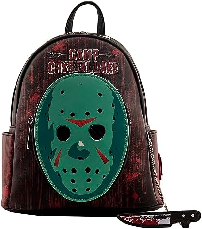 Loungefly Halloween: Friday the 13th Jason Cosplay Glow in the Dark Mini-Backpack, Amazon Exclusive