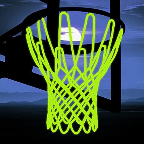 NEIJIANG Glow Basketball Net, Nightlight Basketball Net Luminous Outdoor Portable Sun Powered Sport Nylon