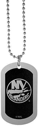 NHL Siskiyou Sports Fan Shop New York Islanders Chrome Tag Necklace 26 inch Black