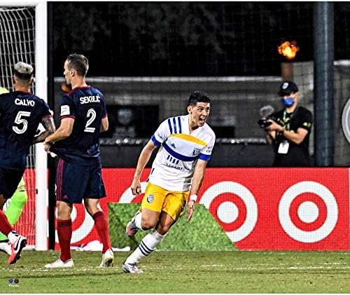 Cristian Espinoza San Jose Earthquakes Unsigned MLS is Back Goal Celebration Photograph - Original Soccer Art and Prints