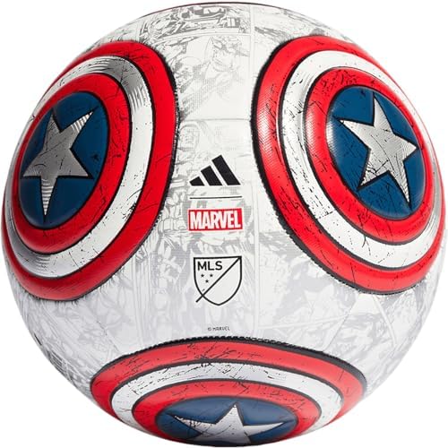 adidas MLS 2023 Marvel Ball Collection - Marvel's Avengers-Inspired Graphics, MLS Printed Logos, Size 1-5, Mini Ball, Pro Ball, Training Ball