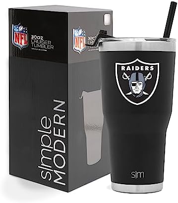 Simple Modern Officially Licensed NFL Tumbler with Flip Lid and Straw Insulated Stainless Steel Cup | Cruiser Collection | 30oz