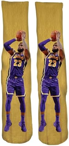 Forever Fanatics James 23 Kids Basketball Socks for Fans Purple Basketball Socks