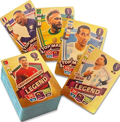 2022/23 World Cup Soccer Star Card,UEFA Champions League,Soccer Trading Card,Gold Foil Cards,No Repetition,Not Original