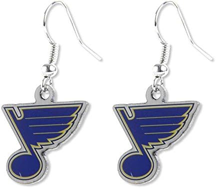 aminco NHL St. Louis Blues Logo Dangler Earrings, Size 2.5