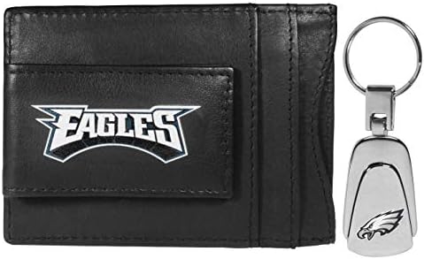 Siskiyou Sports Leather Cash & Cardholder & Steel Key Chain